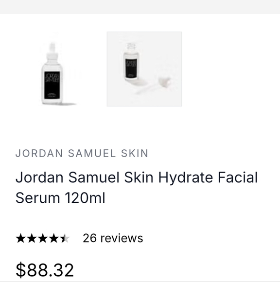 NWOB $88 Jordan Samuel Skin Hydrate Facial Serum 120ml Sealed - Picture 2 of 5